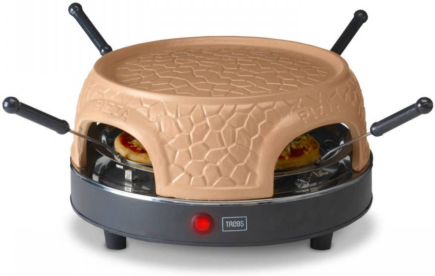 Trebs PizzaGusto 99390 Pizza Oven voor 4 personen Inclusief 4 spatels en pizzavorm