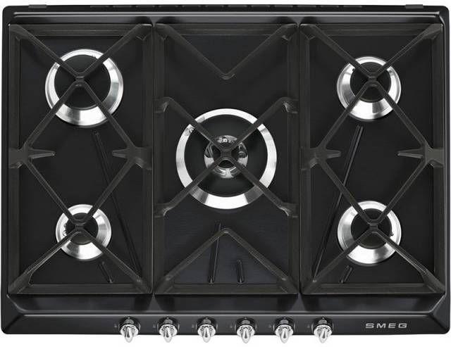 Smeg SR975NGHNLK inbouw gaskookplaat met Superbrander