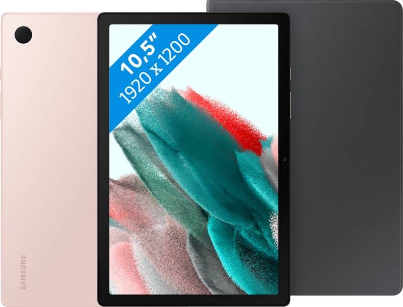 Samsung Galaxy Tab A8 32GB Wifi Roségoud + Book Case Grijs