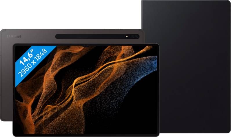 Samsung Galaxy Tab S8 Ultra 14.6 inch 512GB Wifi + 5G Grijs + Book Case Zwart