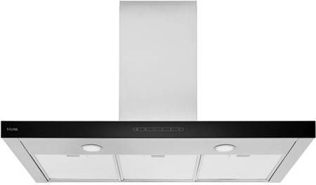 ETNA Schouw afzuigkap met glasdesign front 90 cm AB790RVS