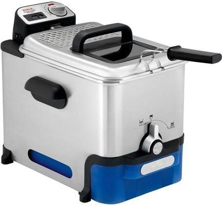Tefal Friteuse FR8040 Oleoclean Pro Inox & Design Capaciteit 1, 2 kg, uitneembaar oliereservoir, automatische olie/vet filtering, timer, thermostaat, knapperige patat