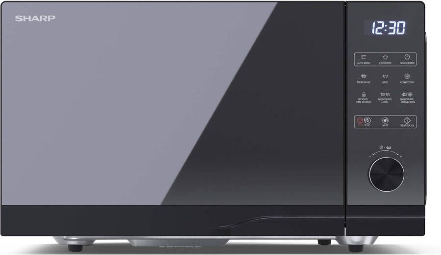 Sharp YC GC52BE B Combimagnetron Zwart