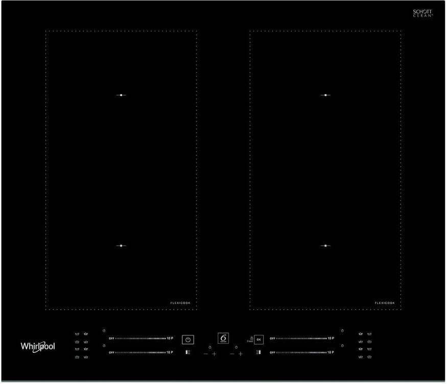 Whirlpool WLS3160BF inbouw inductiekookplaat met flexiCook zones