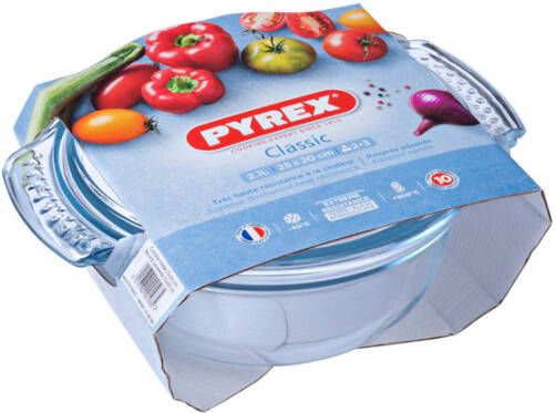 Pyrex CLASSIC Ronde Ovensschaal 2, 1L Met Deksel