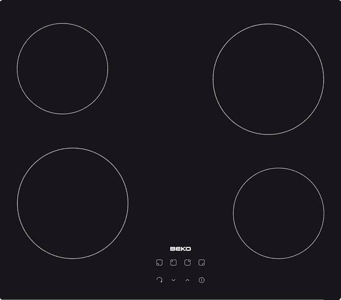 Beko HIC64400E Keramische inbouwkookplaat Zwart