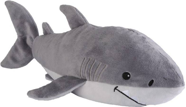 Merkloos Warmteknuffel haai grijs 33 cm knuffels kopen