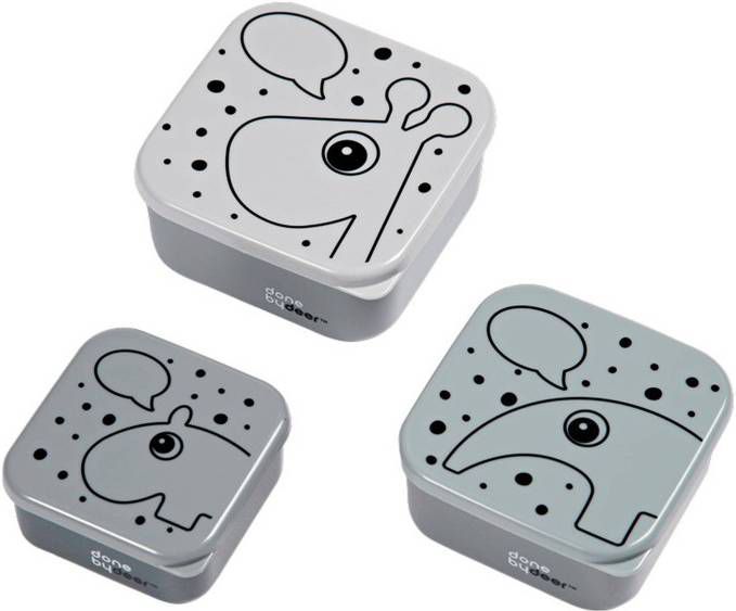 Done by Deer ™ voedseldozen Contour grijs 3 stuks vanaf de 6e maand