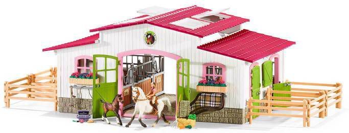 Schleich Horse Club manege met ruiter en paarden