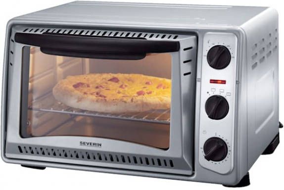 Severin Oven TO 2045, 20 liter, voor bakvormen tot Ø 28 cm, 60 minuten timer Zilverkleur